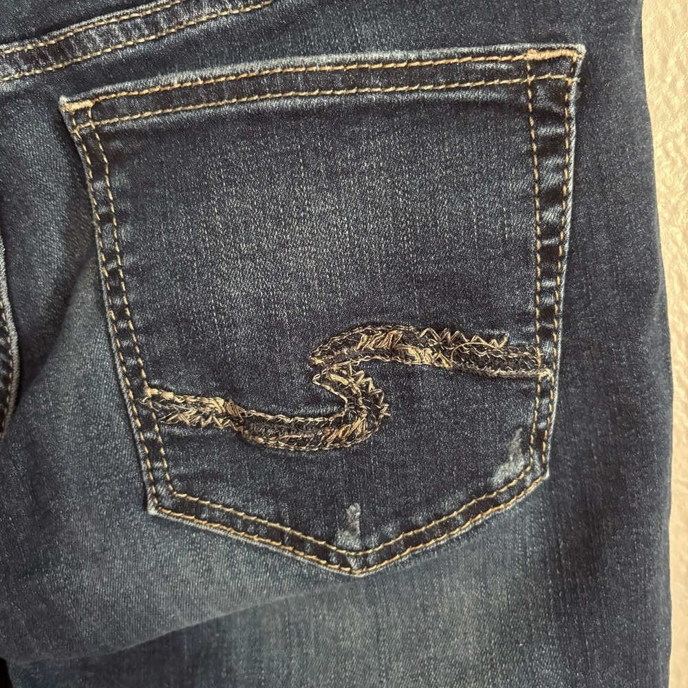Silver Jeans Dark Blue Boyfriend Jeans - Picture 4 of 11